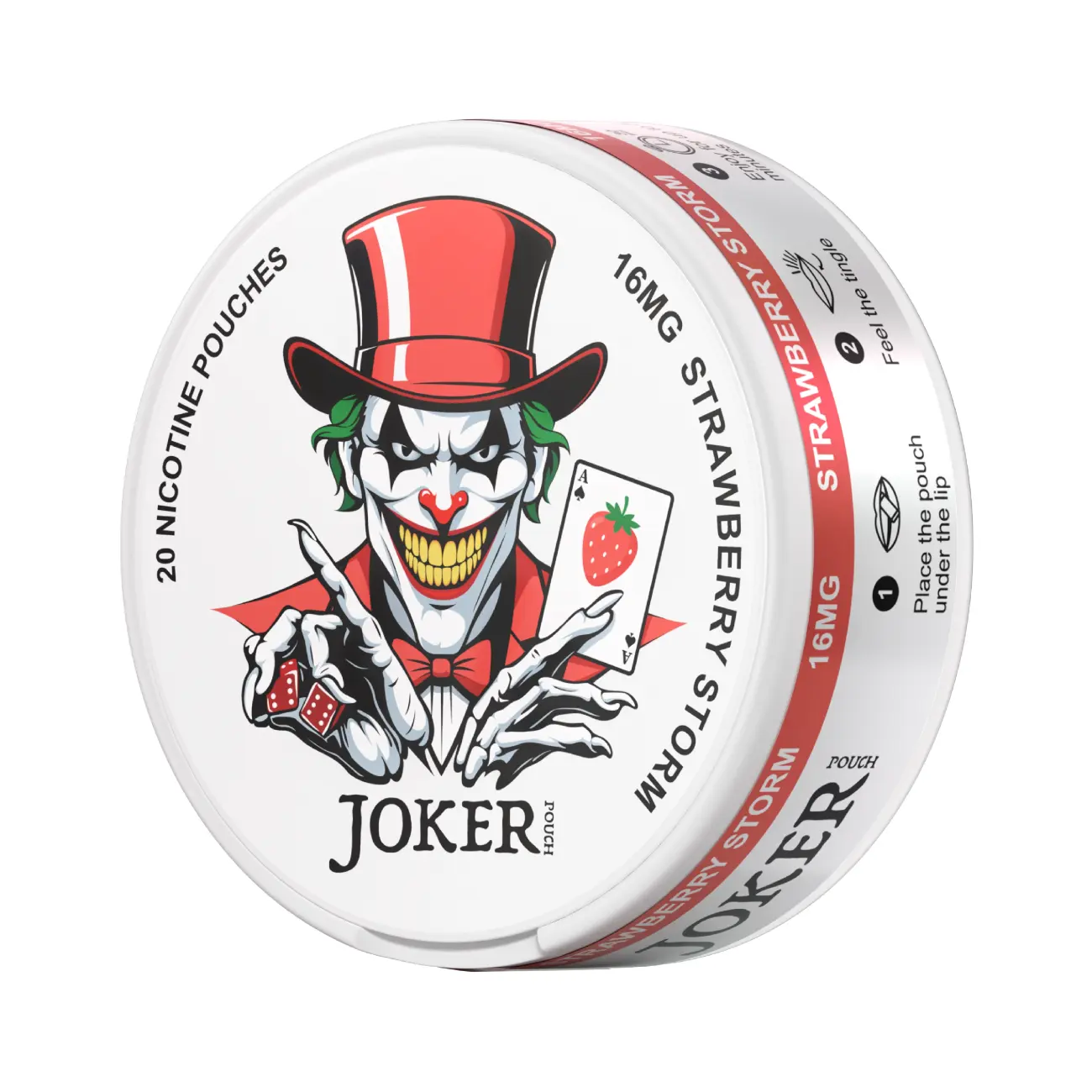 Joker Strawberry Storm 16mg Nicotine Pouches - Image 2